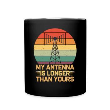 Amateurfunk: Meine Antenne Ist Länger Als Deine - Tasse einfarbig - Schwarz - Vorne