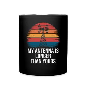 Amateurfunker Antenne Länger Als Deine - Tasse einfarbig - Schwarz - Vorne