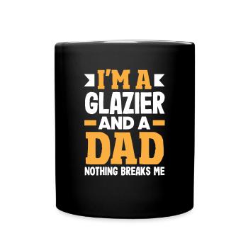 Glaser Geschenk - Tasse einfarbig - Schwarz - Vorne