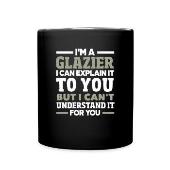 Glaser Geschenk - Tasse einfarbig - Schwarz - Vorne