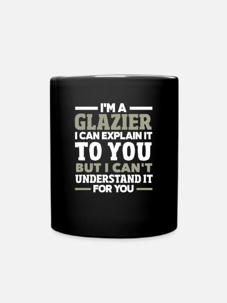 Glaser Geschenk - Tasse einfarbig - Schwarz