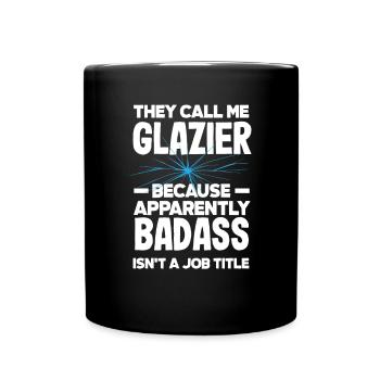 Glaser Geschenk - Tasse einfarbig - Schwarz - Vorne