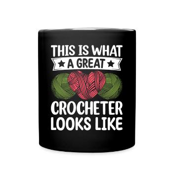 Voici à quoi ressemble un grand crocheteur - Croche - Mug uni - noir - Devant