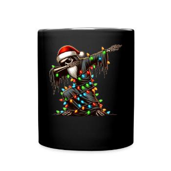 Dabbing Sensenmann Tod Weihnachtsmann Sonnenbrille - Tasse einfarbig - Schwarz - Vorne