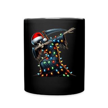 Dabbing Sensenmann der Tod Sonnenbrille niedlich - Tasse einfarbig - Schwarz - Vorne