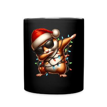 Lunettes de soleil à pois Hamster Hammy Mignon Blanc - Mug uni - noir - Devant