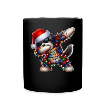 Lunettes de soleil chien havanais à pois Cute Weih - Mug uni - noir - Devant