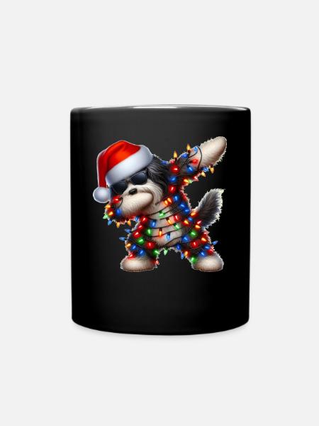 Tupfende Havaneser Hund Sonnenbrille Niedlich Weih - Tasse einfarbig - Schwarz