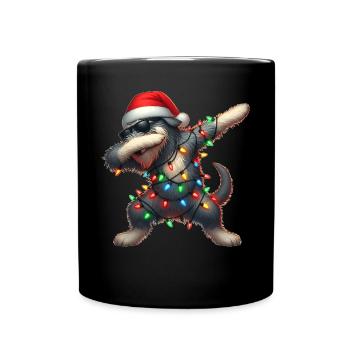 Tupfende Irischer Wolfshund Hund Sonnenbrille Nied - Tasse einfarbig - Schwarz - Vorne