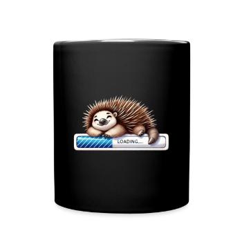 Relaxation du hérisson : Chargement de la progression - Mug uni - noir - Devant