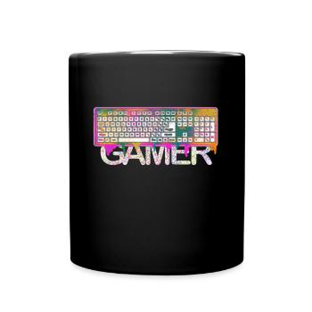 Gamer - Tasse einfarbig - Schwarz - Vorne