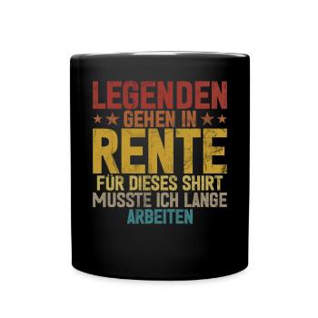 Légende de la retraite Drôle de pension Pension Retraité - Mug uni - noir - Devant