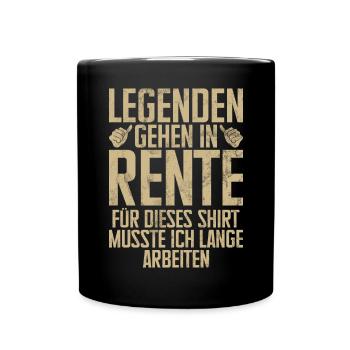 Légende de la retraite Drôle de pension Pension Retraité - Mug uni - noir - Devant