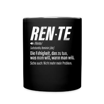 Légende de la retraite Drôle de pension Pension Retraité - Mug uni - noir - Devant