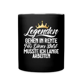 Légende de la retraite Drôle de pension Pension Retraité - Mug uni - noir - Devant
