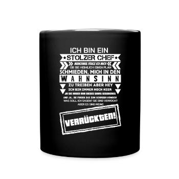 a proud of a troop of crazy - Full Colour Mug - black - Front