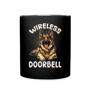 German Shepherd Dog Breed Wireless Doorbell - Tasse einfarbig - Schwarz - Vorne
