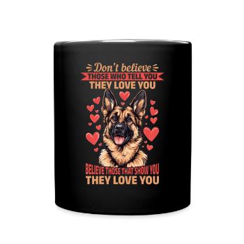 Berger allemand Race Dog N’y croyez pas - Mug uni - noir - Devant