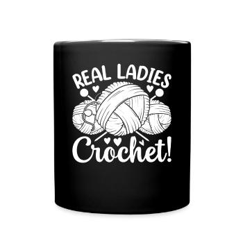 Vrai crochet pour dames - Crochet Crochet Girls - Mug uni - noir - Devant