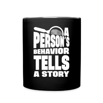 Person ́s Tells Story Professional Forensic Gift - Full Colour Mug - black - Front