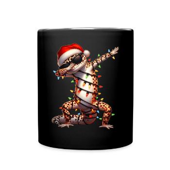 Tupfende Leopard Gecko Eidechse Sonnenbrille Niedl - Tasse einfarbig - Schwarz - Vorne