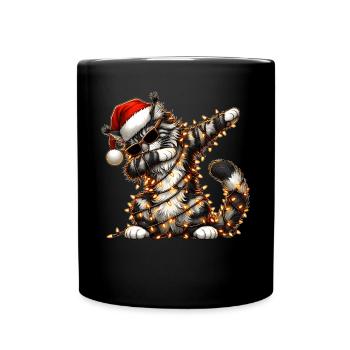 Polka Dot Maine Coon Cat Sunglasses Cute We - Full Colour Mug - black - Front