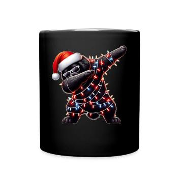 Polka Dot Newfoundland Chien Lunettes de soleil Mignon - Mug uni - noir - Devant