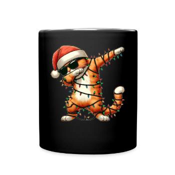 Tupfende Orange Katze Tabby Katze Sonnenbrille Nie - Tasse einfarbig - Schwarz - Vorne