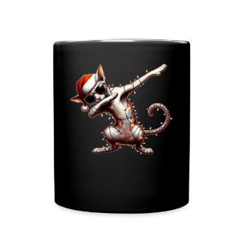 Polka Dot Oriental Shorthair Cat Sunglasses - Full Colour Mug - black - Front