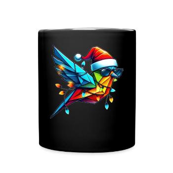 Tupfende Origami-Papier-Kranich-Sonnenbrille Niedl - Tasse einfarbig - Schwarz - Vorne