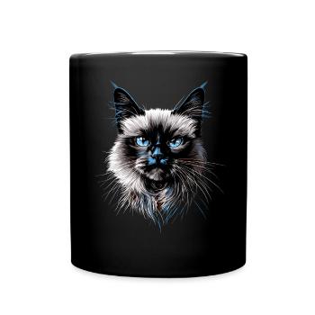 Birma Katze Heilige Birmakatze Süße Birma Katzen - Tasse einfarbig - Schwarz - Vorne