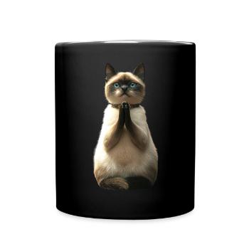 Birma Katze Heilige Birmakatze Süße Birma Katzen - Tasse einfarbig - Schwarz - Vorne