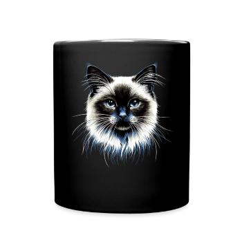 Birma Katze Heilige Birmakatze Süße Birma Katzen - Tasse einfarbig - Schwarz - Vorne