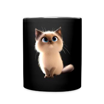 Birma Katze Heilige Birmakatze Süße Birma Katzen - Tasse einfarbig - Schwarz - Vorne