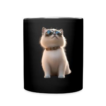 Birma Katze Heilige Birmakatze Süße Birma Katzen - Tasse einfarbig - Schwarz - Vorne