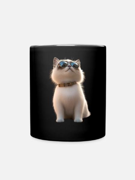 Birma Katze Heilige Birmakatze Süße Birma Katzen - Tasse einfarbig - Schwarz