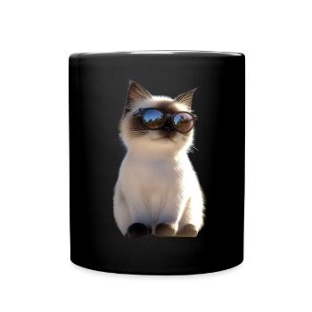 Birma Katze Heilige Birmakatze Süße Birma Katzen - Tasse einfarbig - Schwarz - Vorne