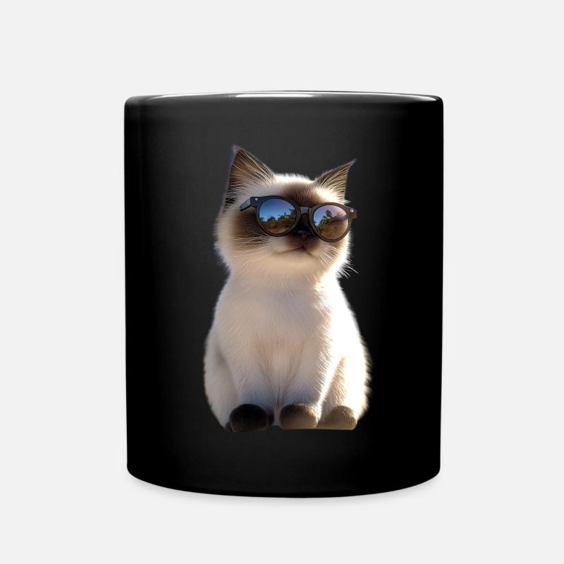 Birma Katze Heilige Birmakatze Süße Birma Katzen - Tasse einfarbig - Schwarz