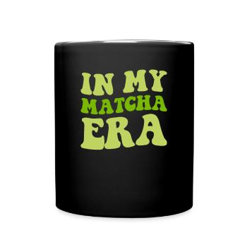 matcha latte, matcha - Tasse einfarbig - Schwarz - Vorne