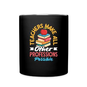 Funny Teacher Teacher Gift - Full Colour Mug - black - Front