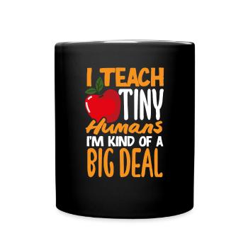 Lustiges Lehrer Lehrerinnen Geschenk - Tasse einfarbig - Schwarz - Vorne