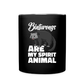 Binturong raton laveur ours rampant chat rampant - Mug uni - noir - Devant