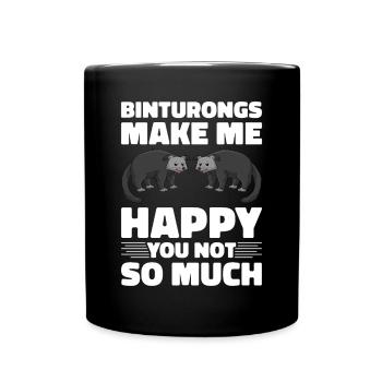 Binturong raton laveur ours rampant chat rampant - Mug uni - noir - Devant
