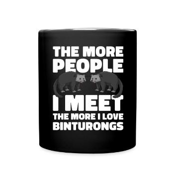Binturong raton laveur ours rampant chat rampant - Mug uni - noir - Devant