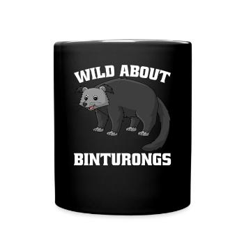 Binturong raton laveur ours rampant chat rampant - Mug uni - noir - Devant