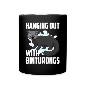 Binturong raton laveur ours rampant chat rampant - Mug uni - noir - Devant