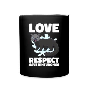 Binturong raton laveur ours rampant chat rampant - Mug uni - noir - Devant