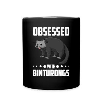 Binturong raton laveur ours rampant chat rampant - Mug uni - noir - Devant