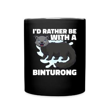 Binturong raton laveur ours rampant chat rampant - Mug uni - noir - Devant