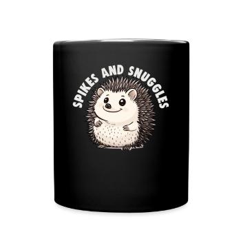 Süßer Igel Liebhaber Lustiger Igel Niedlicher Igel - Tasse einfarbig - Schwarz - Vorne